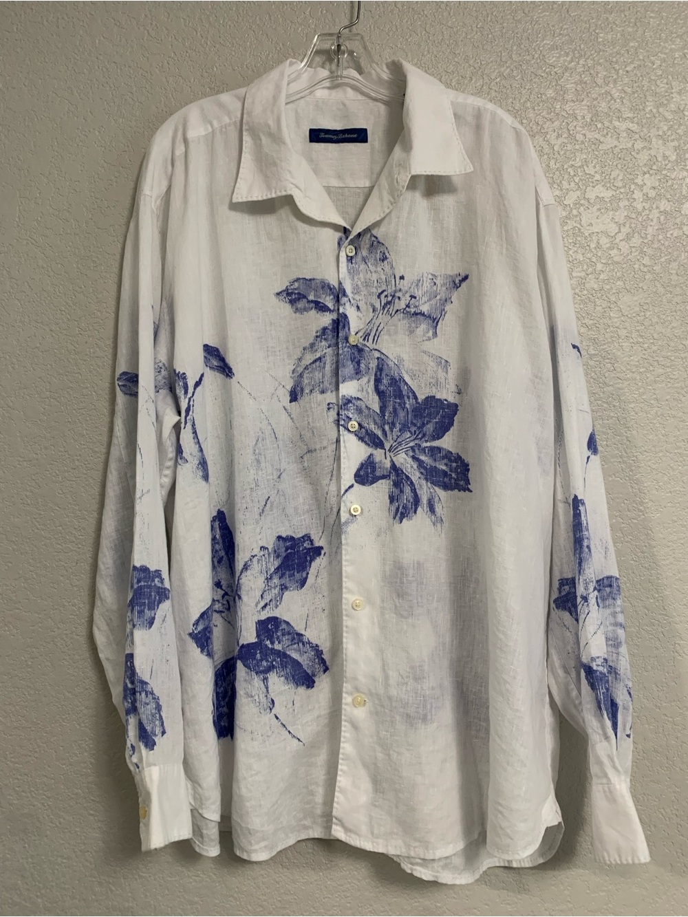 Tommy Bahama Linen Shirt Mens XXL At A Floral Button Up Preppy Beach Resort